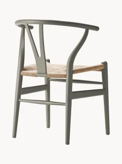 Sedia in legno con seduta intrecciata CH24 Wishbone Chair