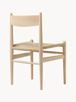 Sedia in legno con seduta intrecciata CH36