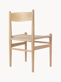 Sedia in legno con seduta intrecciata CH36