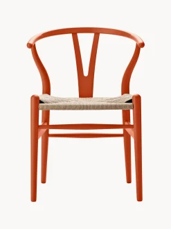 Sedia in legno con seduta intrecciata CH24 Wishbone Chair