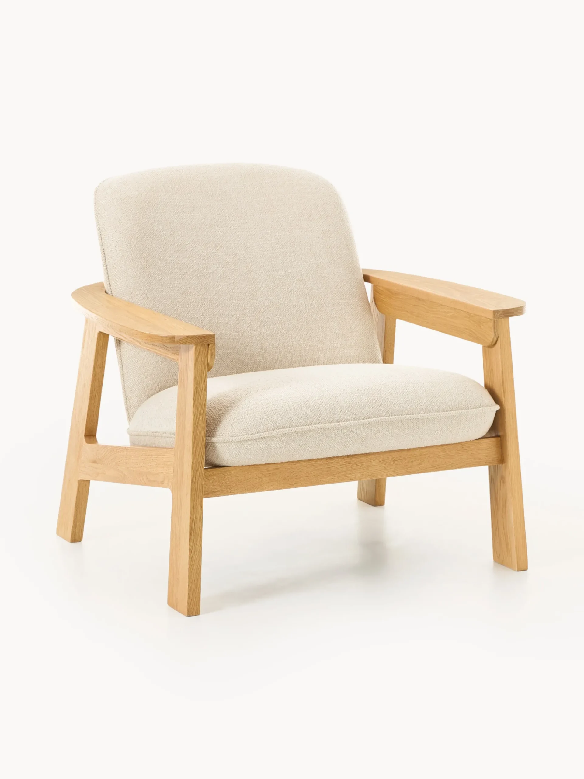 Sedia lounge in legno di quercia Steve