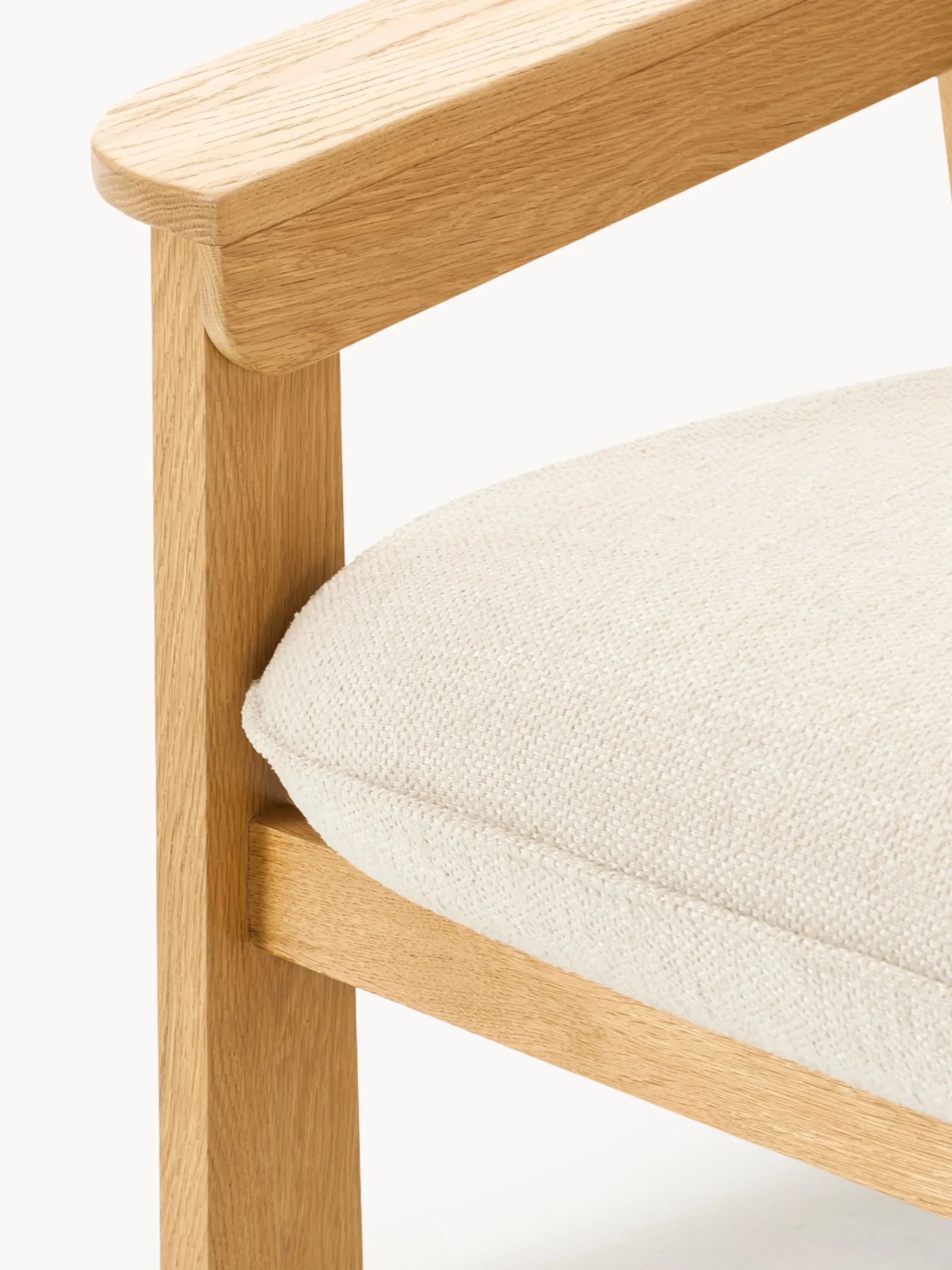 Sedia lounge in legno di quercia Steve