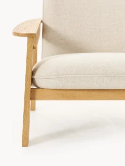 Sedia lounge in legno di quercia Steve