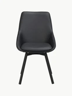Sedie girevoli in pelle Alison 2 pz