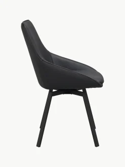 Sedie girevoli in pelle Alison 2 pz
