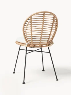 Sedie in polirattan con cuscino Cordula 2 pz