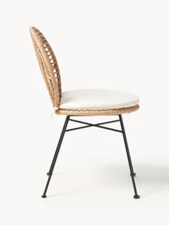 Sedie in polirattan con cuscino Cordula 2 pz