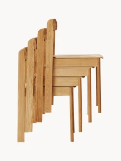Sedie impilabili in legno di quercia Blueprint 2 pz