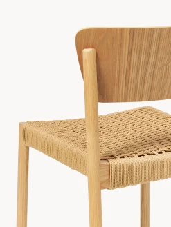 Sedie in legno con seduta in rattan Danny 2 pz