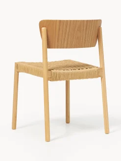 Sedie in legno con seduta in rattan Danny 2 pz