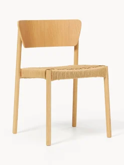 Sedie in legno con seduta in rattan Danny 2 pz