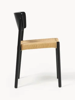 Sedie in legno con seduta in rattan Danny 2 pz