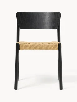 Sedie in legno con seduta in rattan Danny 2 pz