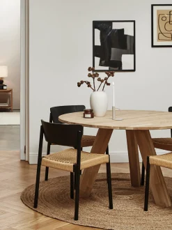 Sedie in legno con seduta in rattan Danny 2 pz