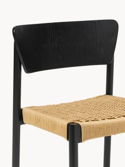 Sedie in legno con seduta in rattan Danny 2 pz