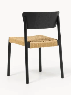 Sedie in legno con seduta in rattan Danny 2 pz
