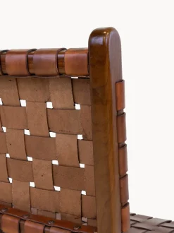 Sedie in legno di teak/pelle Perugia 2 pz
