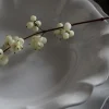 Servizio di piatti con bordo dipinto a mano Rosa 12 pz