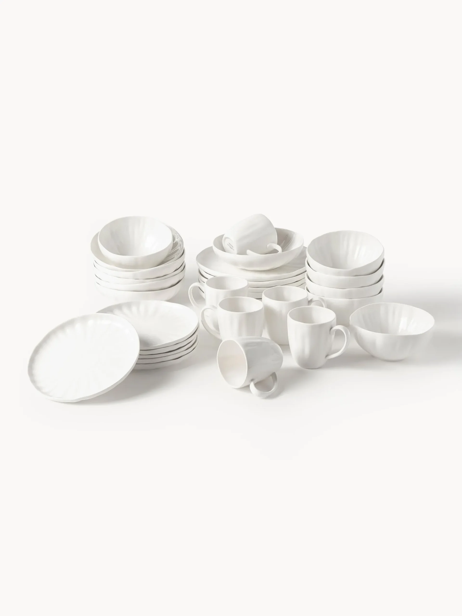 Servizio di stoviglie con rilievo Sali, 6 persone (30 pz)
