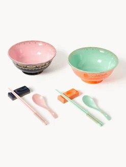 Servizio di stoviglie fatto a mano Asian, 2 persone, set da 10