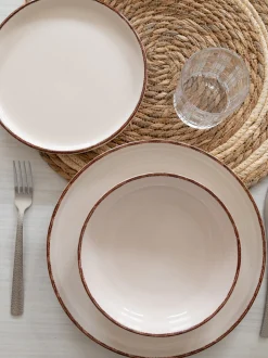 Servizio di piatti dipinto a mano Baita Modern, 6 persone, set da 18