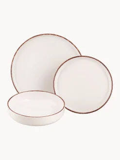 Servizio di piatti dipinto a mano Baita Modern, 6 persone, set da 18
