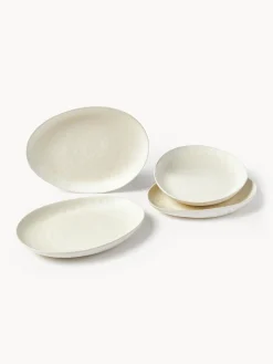 Servizio di piatti fatti a mano dalla forma organica Macey, 4 persone (12 pz)