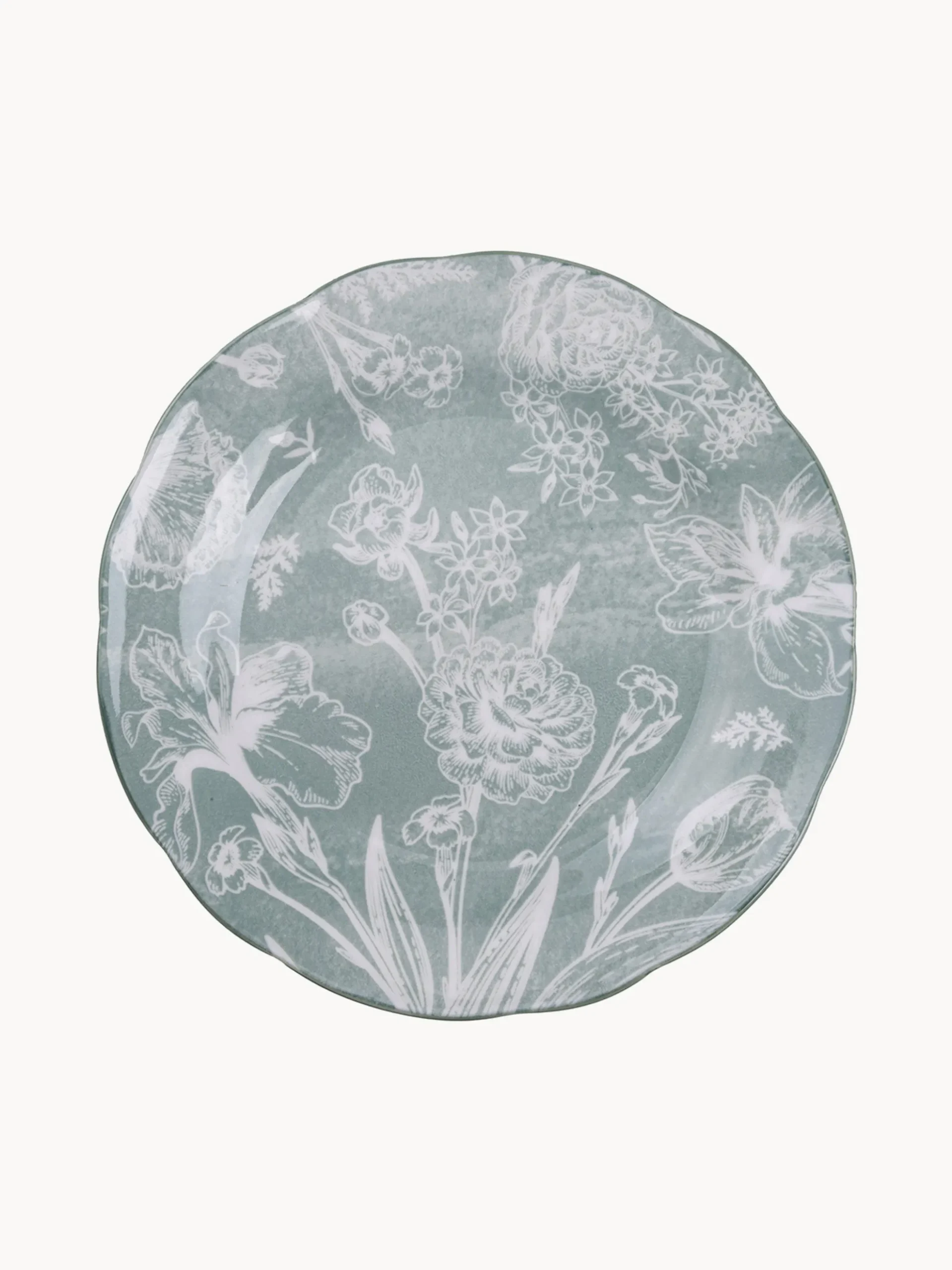 Servizio di piatti Fleurette Green 18 pz