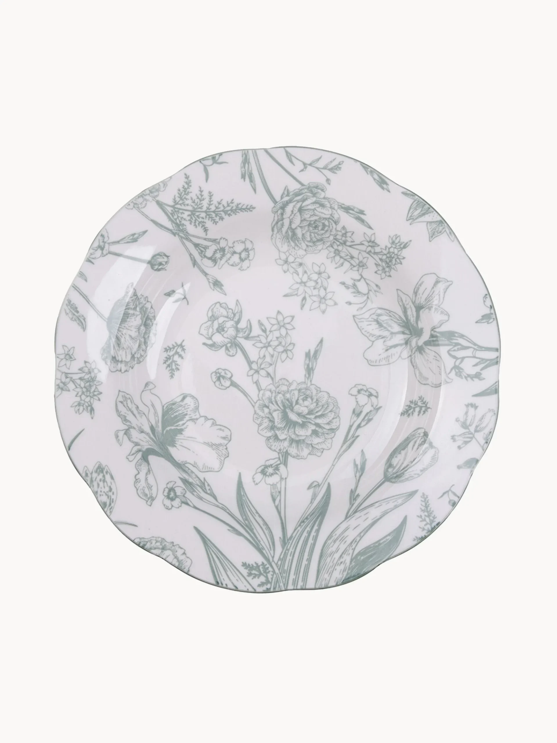 Servizio di piatti Fleurette Green 18 pz