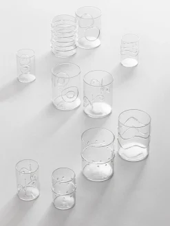 Set 6 bicchieri acqua fatti a mano Deco' Clear