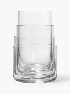 Set 4 bicchieri acqua in cristallo Nesting