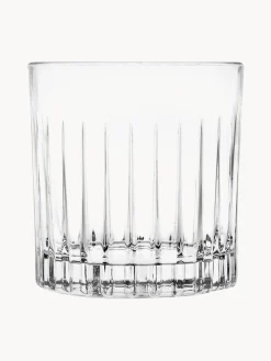 Set 4 bicchieri da whisky in cristallo con motivo in rilievo Bichiera