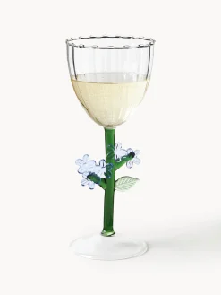 Set 6 bicchieri vino in vetroborosilicato fatti a mano Botanica
