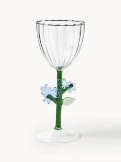Set 6 bicchieri vino in vetroborosilicato fatti a mano Botanica