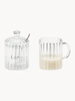Set brocca latte e zuccheriera in vetro Brilia 3 pz