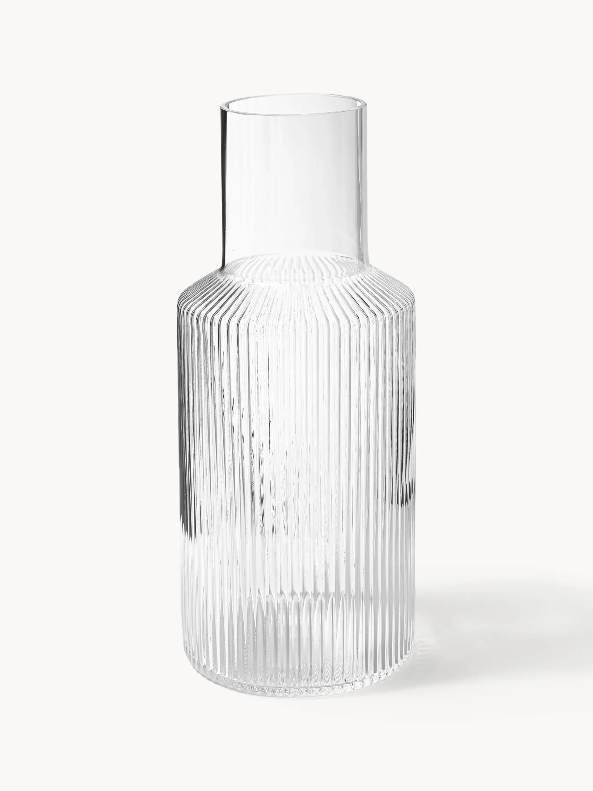 Set caraffa e bicchiere in vetro soffiato Ripple 2 pz