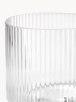 Set caraffa e bicchiere in vetro soffiato Ripple 2 pz
