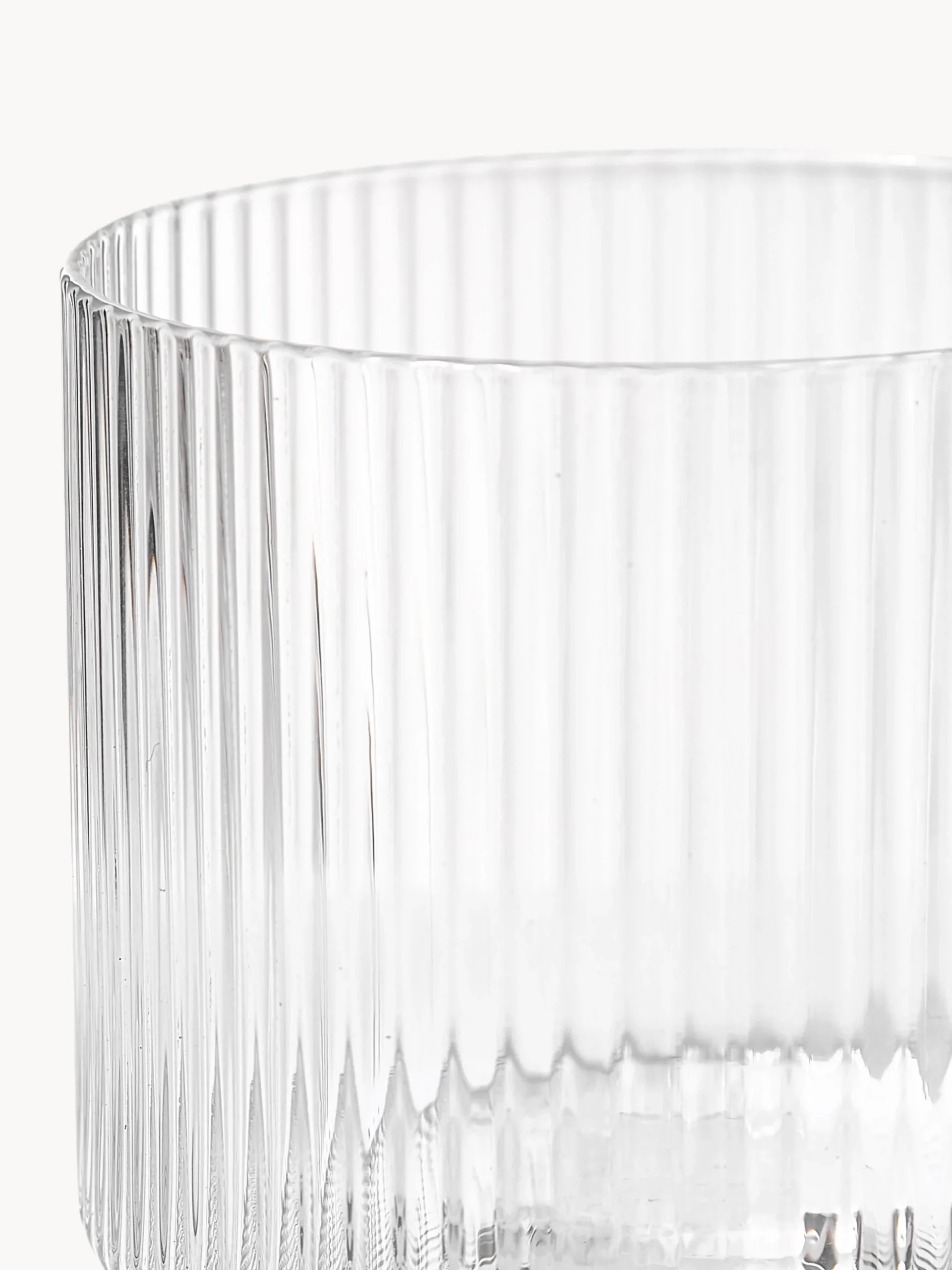 Set caraffa e bicchiere in vetro soffiato Ripple 2 pz