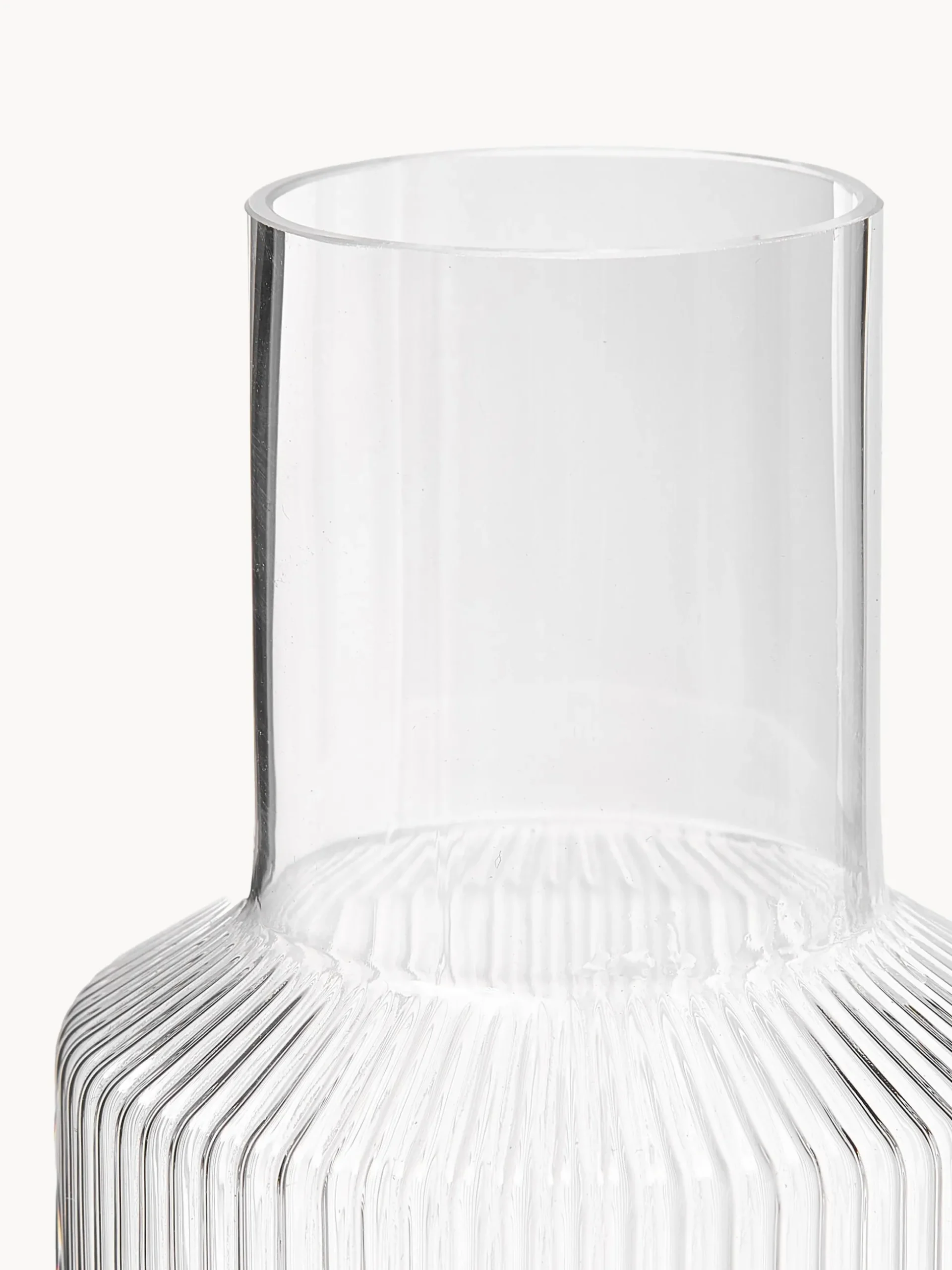 Set caraffa e bicchiere in vetro soffiato Ripple 2 pz