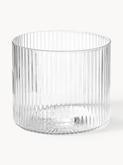 Set caraffa e bicchiere in vetro soffiato Ripple 2 pz
