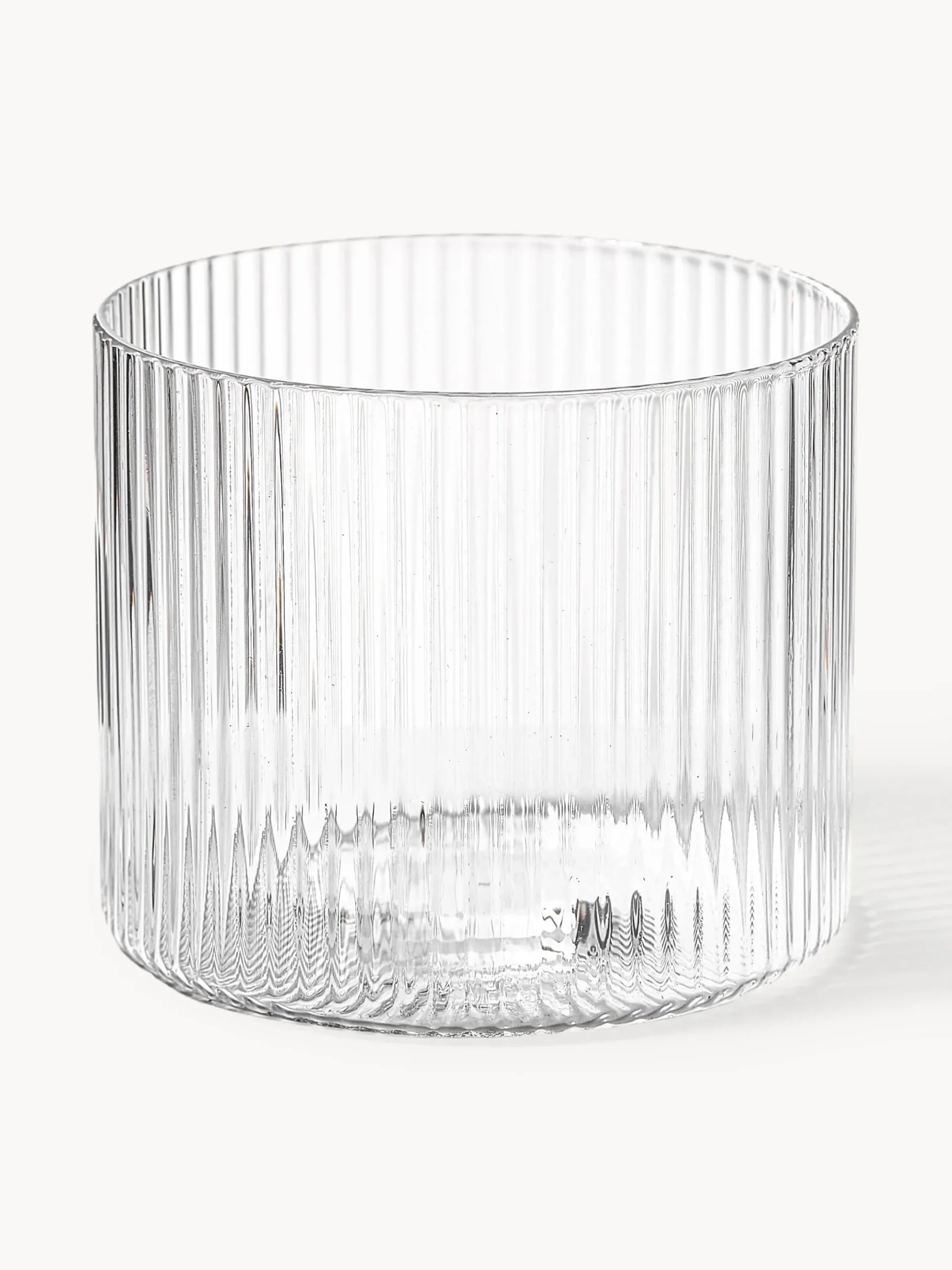 Set caraffa e bicchiere in vetro soffiato Ripple 2 pz