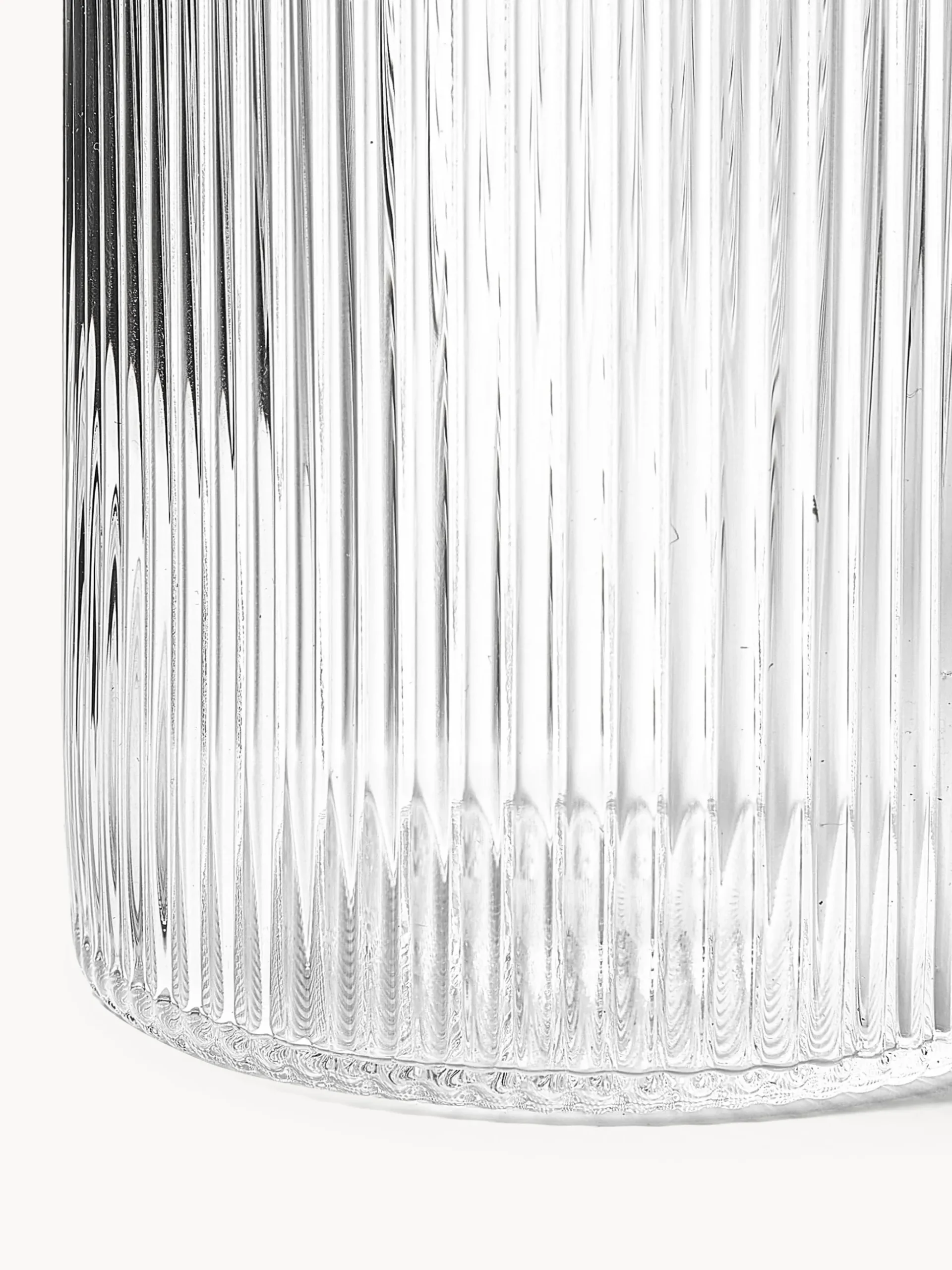 Set caraffa e bicchiere in vetro soffiato Ripple 2 pz