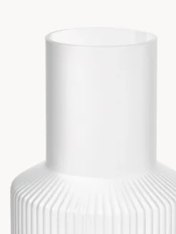 Set caraffa piccola e bicchiere in vetro soffiato Ripple, set da 2