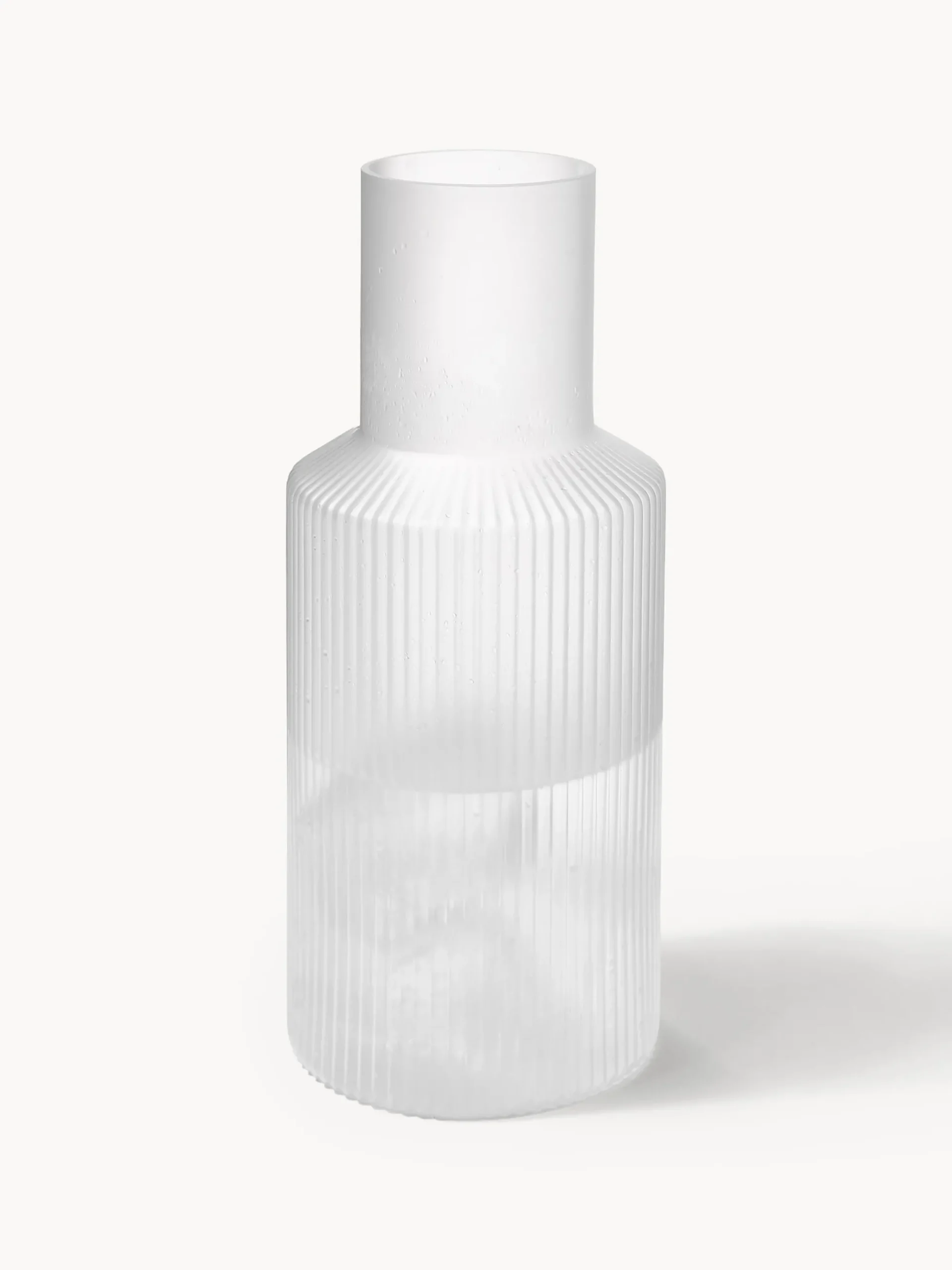 Set caraffa piccola e bicchiere in vetro soffiato Ripple, set da 2