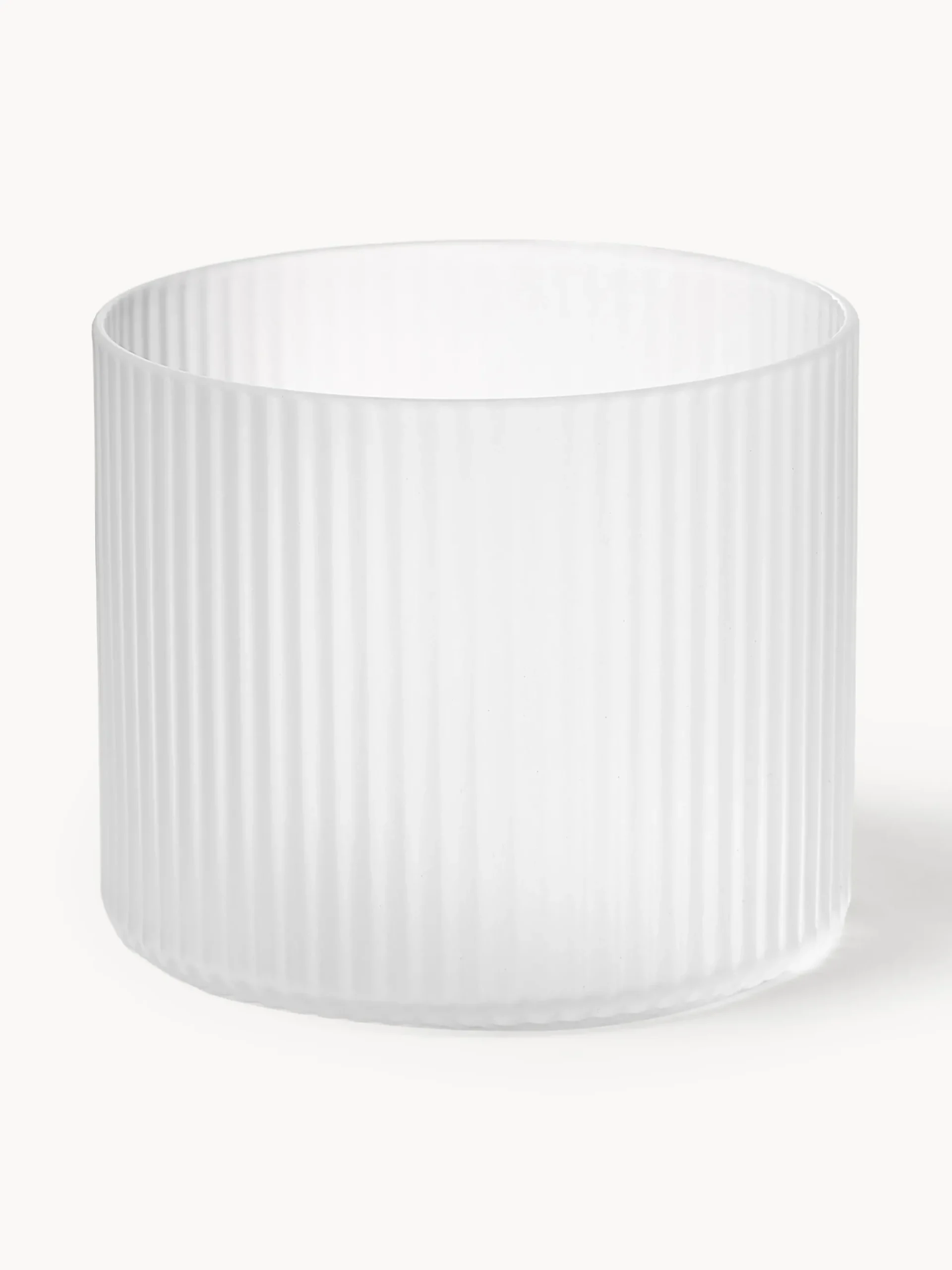 Set caraffa piccola e bicchiere in vetro soffiato Ripple, set da 2