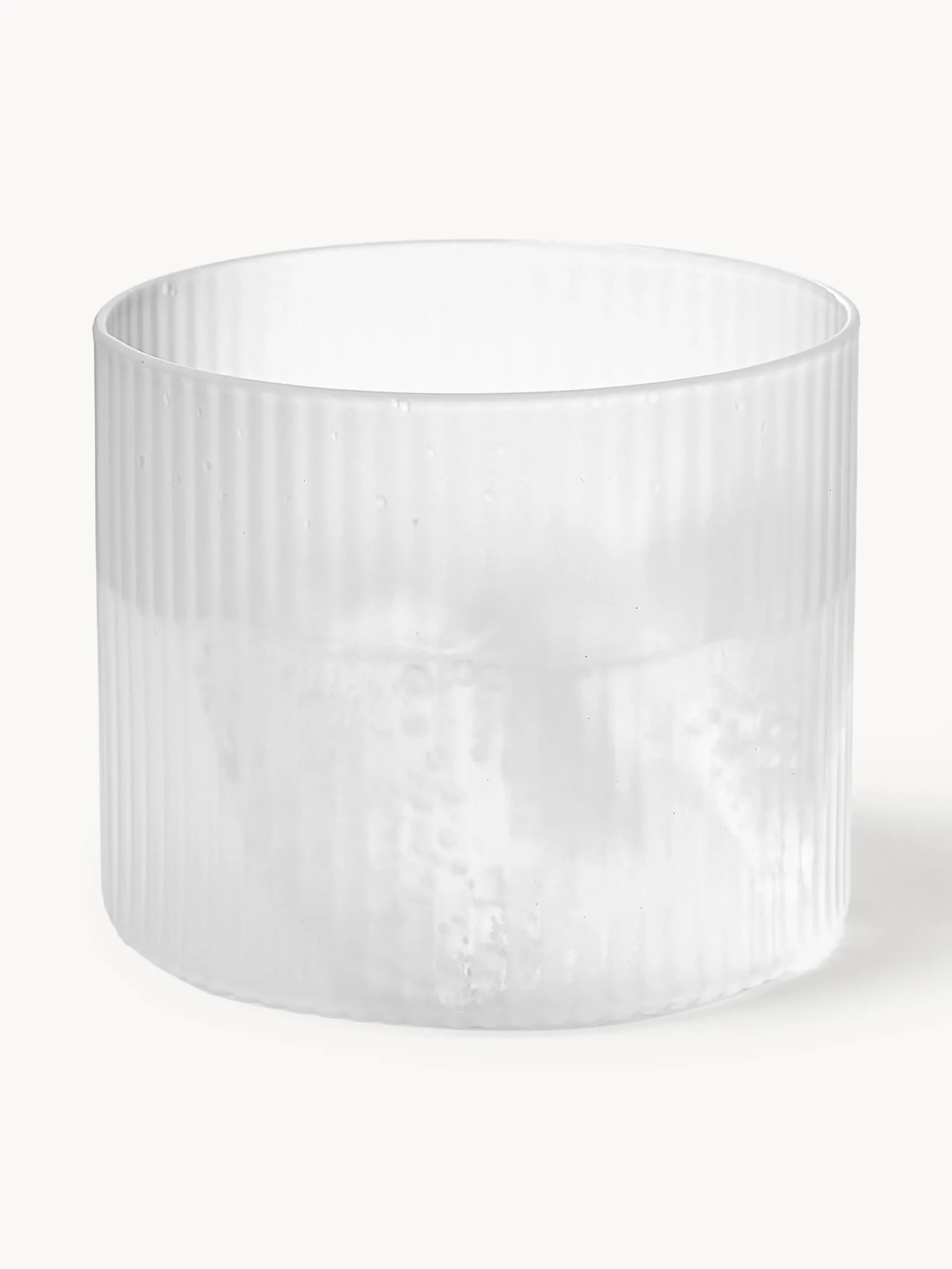 Set caraffa piccola e bicchiere in vetro soffiato Ripple, set da 2