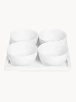 Set ciotole per salse fatte a mano con vassoio da portata Cosmopolitan 5 pz