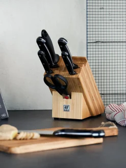Set coltelli con ceppo in legno di bambù Twin Chef 8 pz