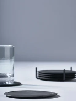 Set da 6 sottobicchieri in silicone con supporto Plain