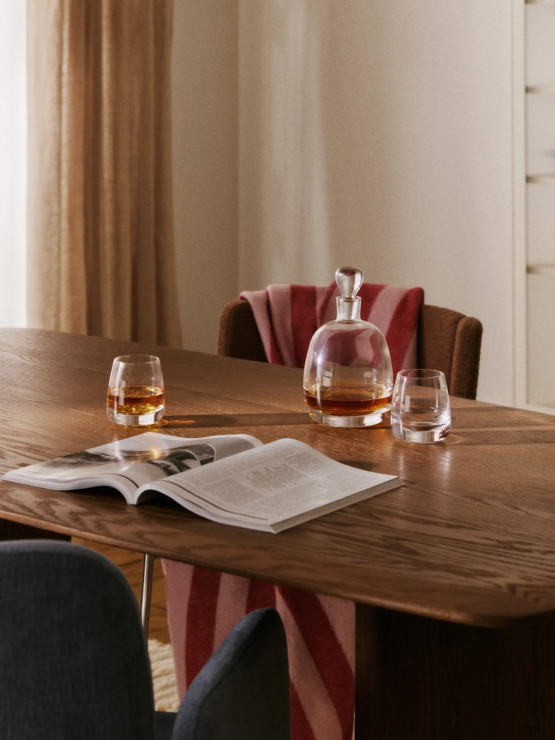Set decanter e bicchieri in vetro soffiato Pedro 3 pz